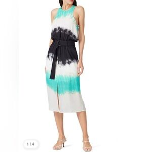 ALC Tallulah Silk Tie Dye Midi Dress